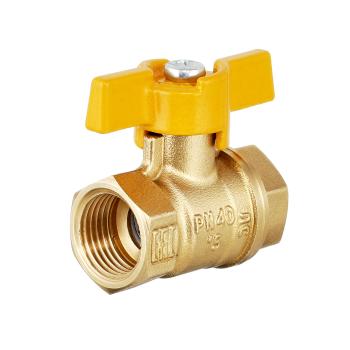 Кран шаровый латунныйБАЗ  11б27п газ ВР/ВР Ду 20 (3/4") Ру 40 бабочка 