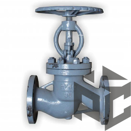 Клапан (вентиль) запорный стальной 15с65нж Ду 80 Ру 16 от производителя "Рускон"