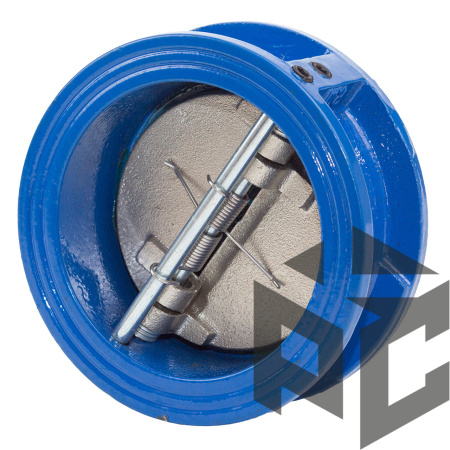 Клапан обратный чугунный двустворчатый (тип 19ч21бр) Ду 50 Ру 16 межфл  от производителя "Рускон"