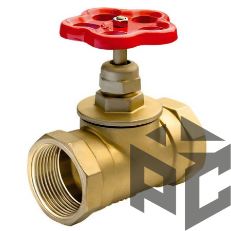 Клапан (вентиль) запорный латунный 15б1п Ду 32 (1 1/4") Ру 16 от производителя "Рускон"